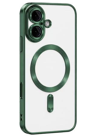 Newface Apple iPhone 16 Kılıf Kross Magneticsafe Kapak - Koyu Yeşil