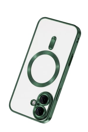 Newface Apple iPhone 16 Kılıf Kross Magneticsafe Kapak - Koyu Yeşil