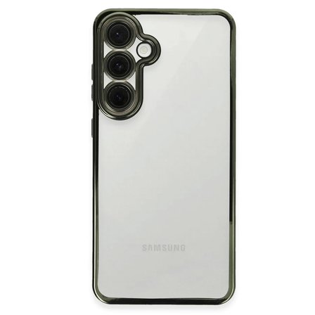 Newface Samsung Galaxy S24 FE Kılıf Razer Lensli Silikon - Yeşil