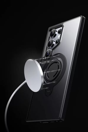 Joko Samsung Galaxy S24 Avatar 360 Dönen Magsafe Kapak - Siyah