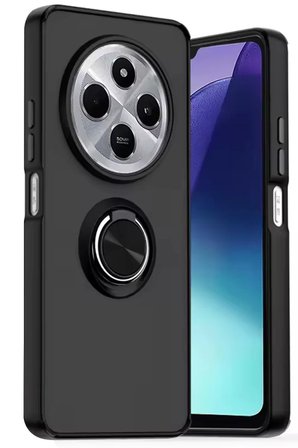 Newface Xiaomi Redmi 14C Kılıf Montreal Yüzüklü Silikon Kapak - Siyah