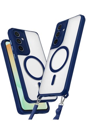 Newface Samsung Galaxy S25 Kılıf Enka Magsafe Silikon Kılıf - Lacivert