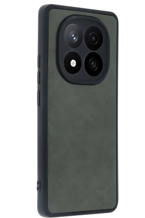 Newface Xiaomi Redmi Note 14 Pro 5G Kılıf Aras Deri Kapak - Koyu Yeşil