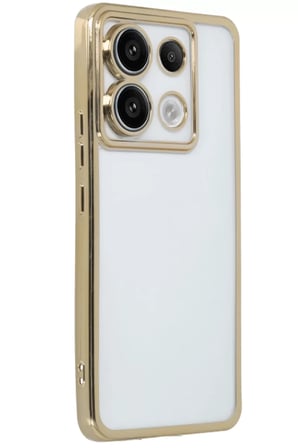 Newface Xiaomi Redmi Note 13 Pro 4G Kılıf Razer Lensli Silikon - Gold