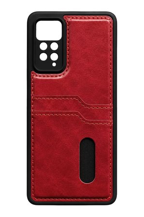 Newface Xiaomi Redmi Note 12 Pro 4G Kılıf Sara Kartvizitli Deri Kılıf - Kırmızı