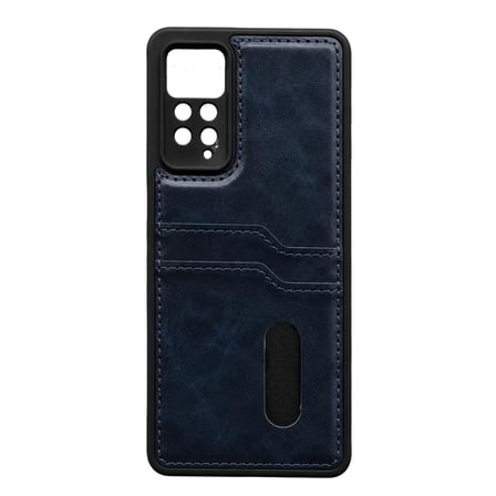 Newface Xiaomi Redmi Note 12 Pro 4G Kılıf Sara Kartvizitli Deri Kılıf - Lacivert