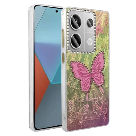 Newface Xiaomi Redmi Note 13 Pro 4G Kılıf Blade Aynalı Desenli Kapak - Desen 5