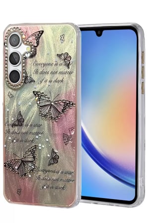 Newface Samsung Galaxy A34 5G Kılıf Blade Aynalı Desenli Kapak - Desen 6