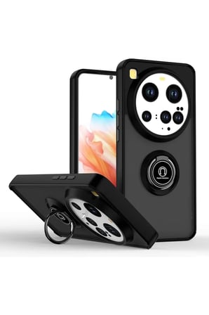 Newface Xiaomi Mi 15 Ultra Kılıf Montreal Yüzüklü Silikon Kapak - Siyah