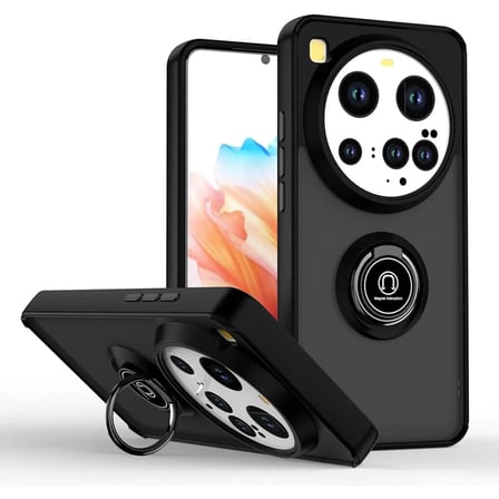 Newface Xiaomi Mi 15 Ultra Kılıf Montreal Yüzüklü Silikon Kapak - Siyah