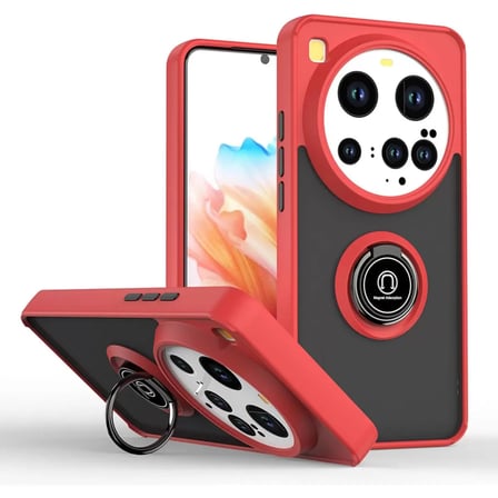 Newface Xiaomi Mi 15 Ultra Kılıf Montreal Yüzüklü Silikon Kapak - Kırmızı