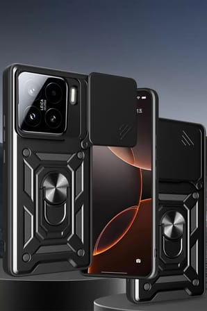 Newface Xiaomi Mi 15 Kılıf Pars Lens Yüzüklü Silikon - Yeşil