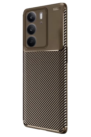 Newface Realme C75 4G Auto Focus Karbon Kapak - Kahverengi