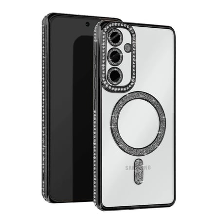 Newface Samsung Galaxy S25 Edge Joke Simli Magneticsafe Kılıf - Siyah