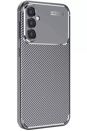 Newface Samsung Galaxy S25 Plus Kılıf Auto Focus Karbon Kapak - Gri