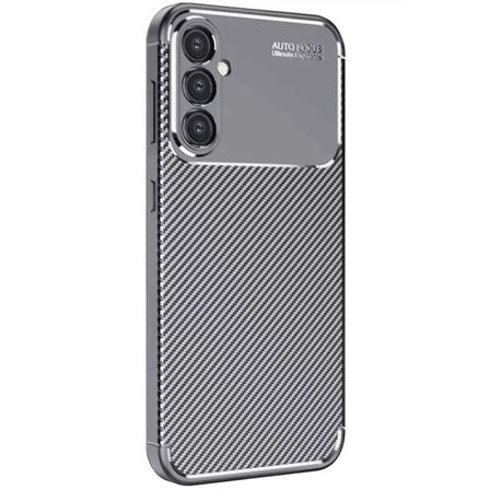 Newface Samsung Galaxy A26 Kılıf Auto Focus Karbon Kapak - Gri