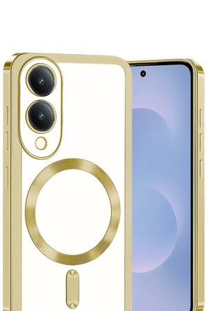 Newface Samsung Galaxy S25 Edge Kross Magneticsafe Kapak - Gold