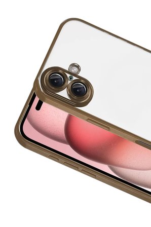 Newface Apple iPhone 17 Razer Lensli Silikon - Çöl Titanyum