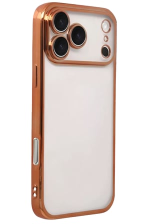 Newface Apple iPhone 17 Pro Max Razer Lensli Silikon - Turuncu