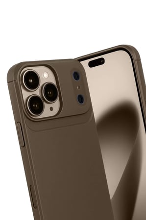 Newface Apple iPhone 17 Pro Max Auto Focus Karbon Kapak - Kahverengi