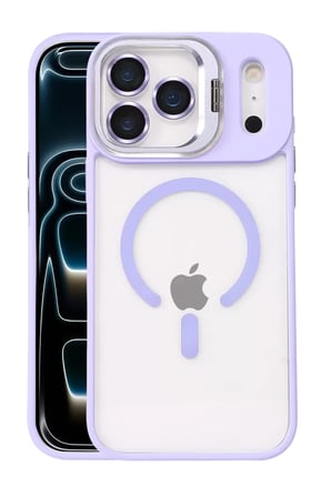 Joko Apple iPhone 17 Pro Max Remim Lensli Magsafe Standlı Kapak - Lila
