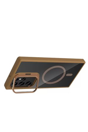 Joko Samsung Galaxy S24 Ultra Remim Lensli Magsafe Standlı Kapak - Kahverengi