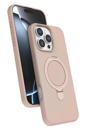 Newface Apple iPhone 16 Pro Max Regal Magsafe Standlı Kapak - Çöl Titanyum