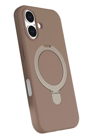 Newface Apple iPhone 16 Regal Magsafe Standlı Kapak - Çöl Titanyum