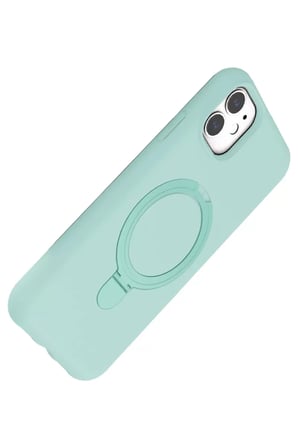 Newface Apple iPhone 11 Regal Magsafe Standlı Kapak - Su Yeşili