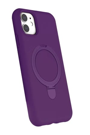 Newface Apple iPhone 11 Regal Magsafe Standlı Kapak - Derin Mor