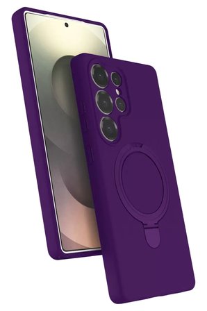 Newface Samsung Galaxy S23 Ultra Regal Magsafe Standlı Kapak - Derin Mor