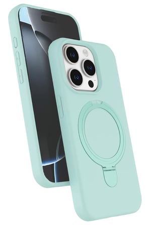 Newface Apple iPhone 15 Pro Max Regal Magsafe Standlı Kapak - Su Yeşili