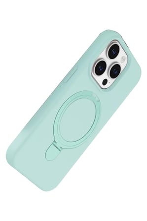 Newface Apple iPhone 15 Pro Max Regal Magsafe Standlı Kapak - Su Yeşili