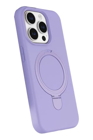 Newface Apple iPhone 15 Pro Max Regal Magsafe Standlı Kapak - Lila
