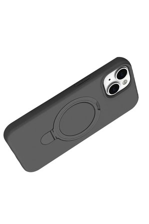 Newface Apple iPhone 15 Plus Regal Magsafe Standlı Kapak - Titan Gri