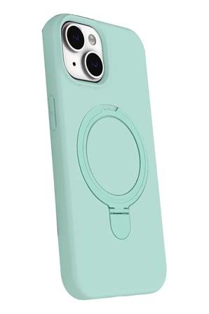 Newface Apple iPhone 15 Plus Regal Magsafe Standlı Kapak - Su Yeşili