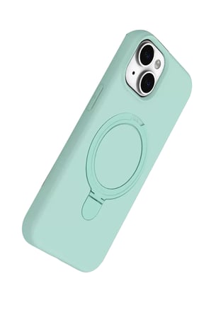 Newface Apple iPhone 15 Regal Magsafe Standlı Kapak - Su Yeşili