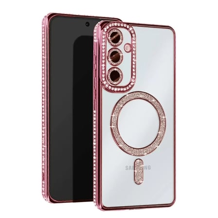 Newface Samsung Galaxy S23 FE Joke Simli Magneticsafe Kılıf - Pembe