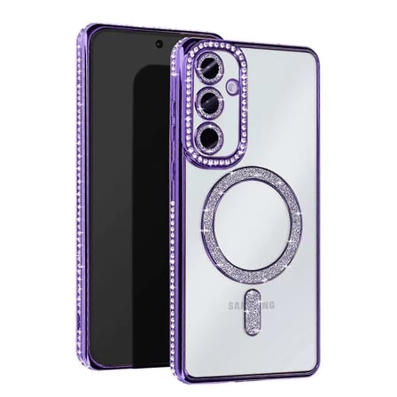 Newface Samsung Galaxy A36 Joke Simli Magneticsafe Kılıf - Derin Mor
