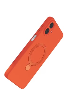 Newface Samsung Galaxy A07 4G Regal Magsafe Standlı Kapak - Turuncu