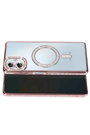 Newface Samsung Galaxy A07 4G Joke Simli Magneticsafe Kılıf - Pembe