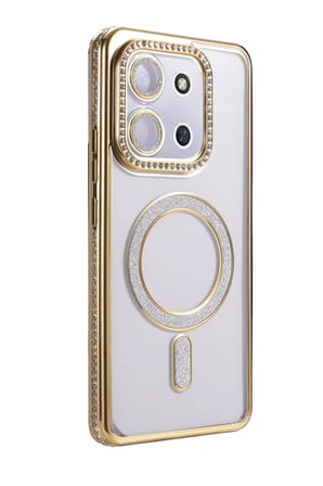 Newface Xiaomi Redmi 15C 4G Joke Simli Magneticsafe Kılıf - Gold