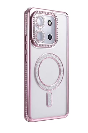 Newface Xiaomi Redmi 15C 4G Joke Simli Magneticsafe Kılıf - Pembe