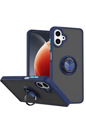 Newface Samsung Galaxy A07 4G Montreal Yüzüklü Silikon Kapak - Lacivert