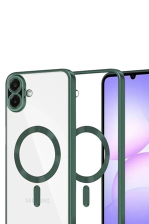 Newface Samsung Galaxy A07 4G Kross Magneticsafe Kapak - Koyu Yeşil