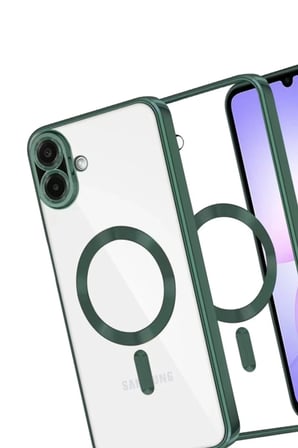 Newface Samsung Galaxy A07 4G Kross Magneticsafe Kapak - Koyu Yeşil