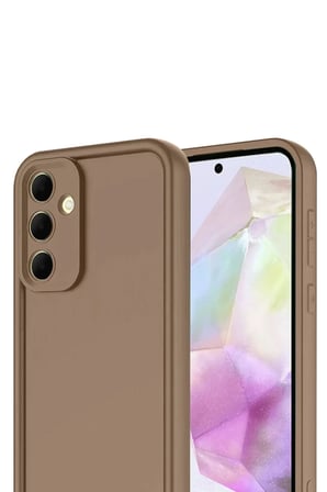 Newface Samsung Galaxy A17 5G Viera Silikon - Kahverengi