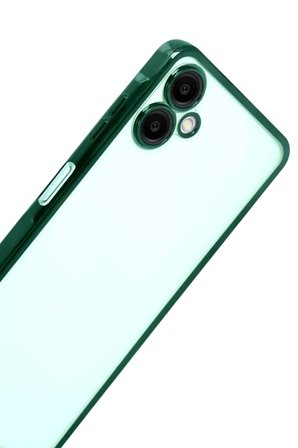 Newface Samsung Galaxy A07 4G Razer Lensli Silikon - Yeşil