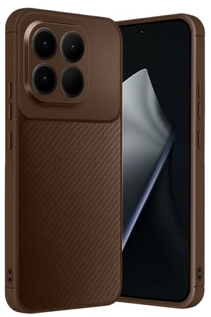 Newface Xiaomi Mi 15T Auto Focus Karbon Kapak - Kahverengi