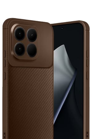 Newface Xiaomi Mi 15T Auto Focus Karbon Kapak - Kahverengi
